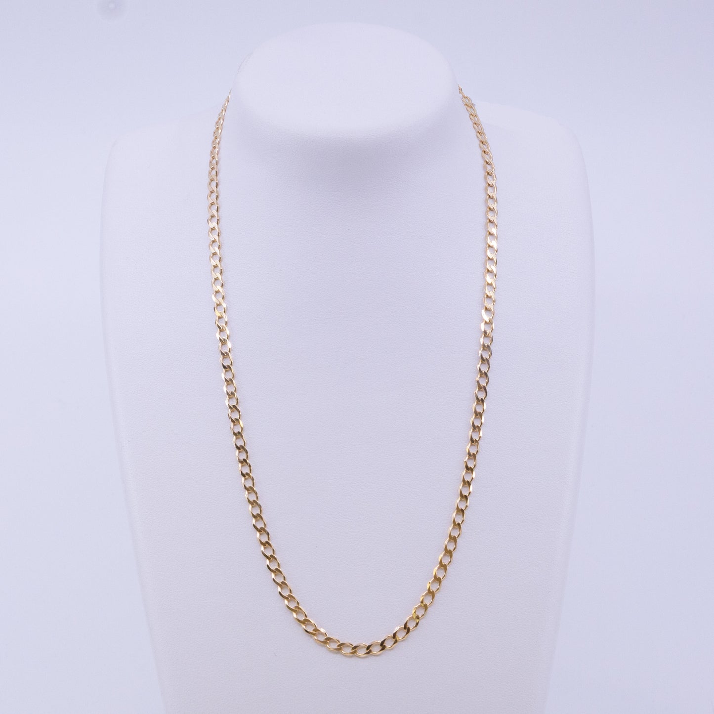 9ct Yellow Gold Six-Sided Open Curb Chain (51cm, 100 Gauge)
