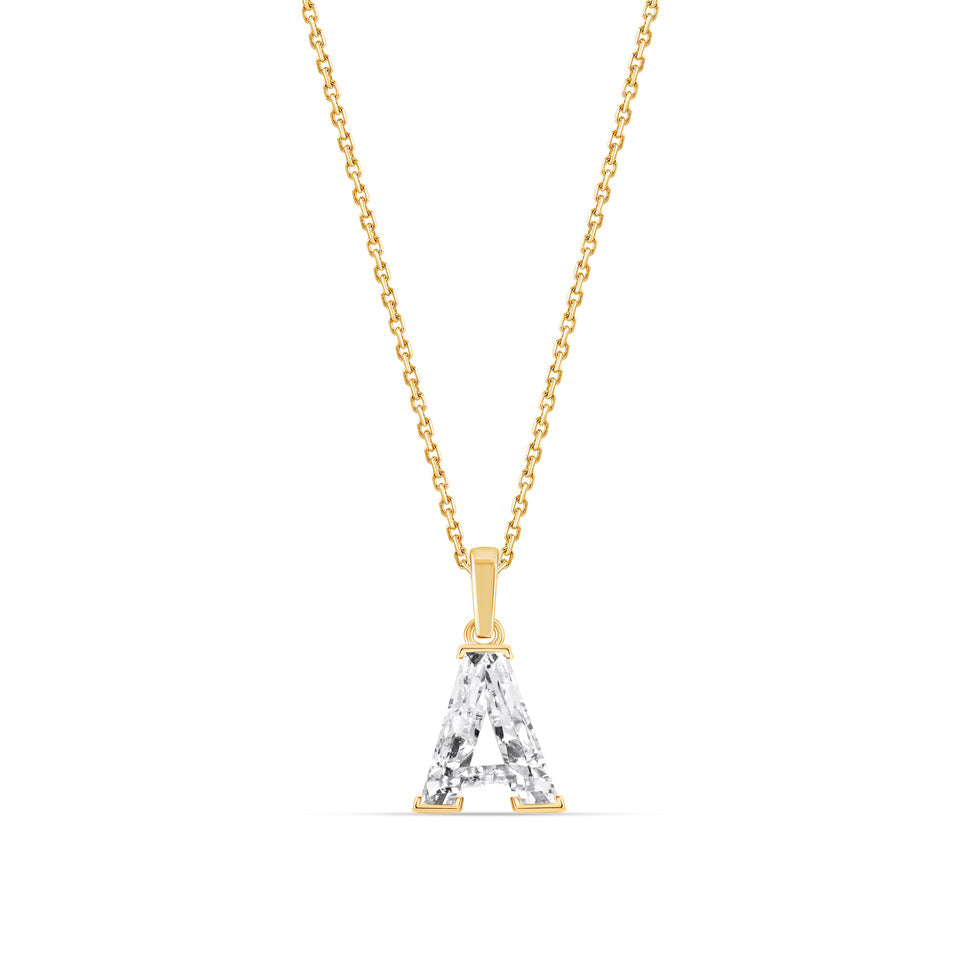 9ct Custom Diamond Letter Necklace With Chain