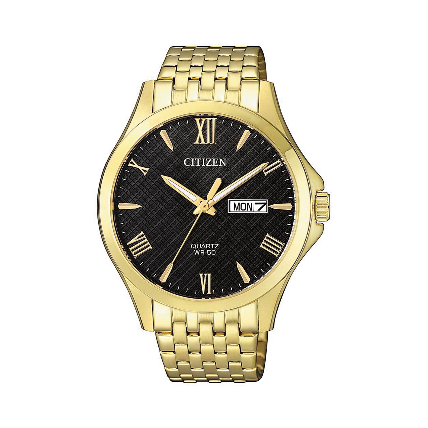 Citizen Gold-Tone Quartz Black Dial Dress Watch