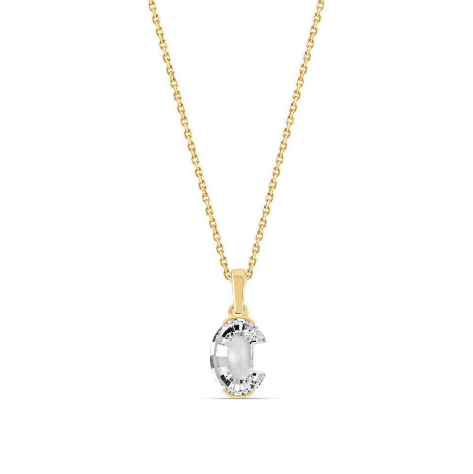 9ct Custom Diamond Letter Necklace With Chain