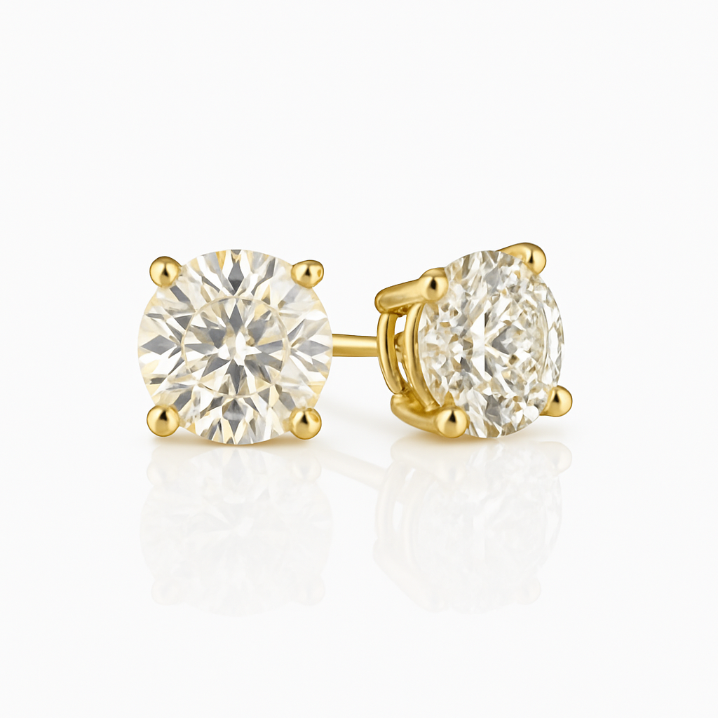 9ct Gold Diamond Studs