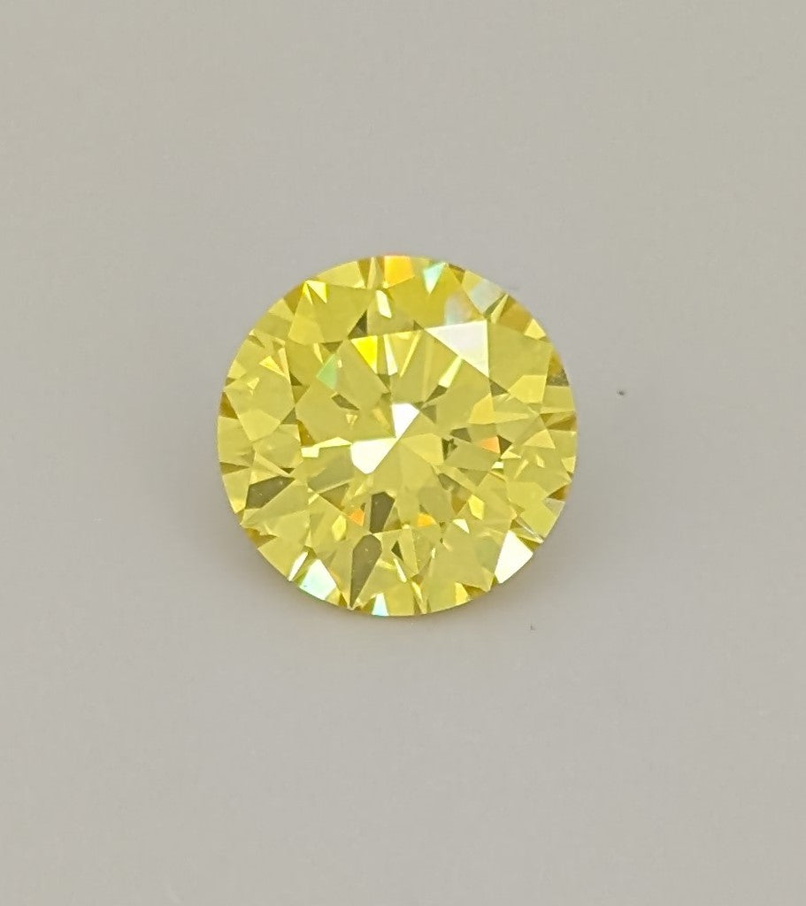 2.15ct Round Natural Diamond (Fancy Intense Yellow, Clarity VVS1, Cut EX, GIA)