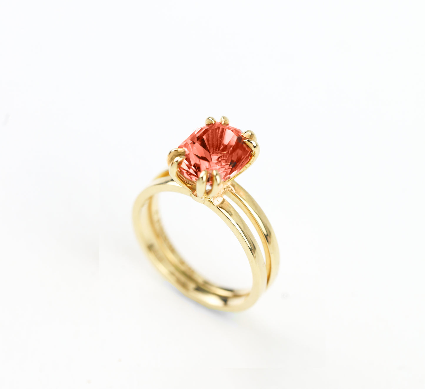 Modern Pink Tourmaline Ring