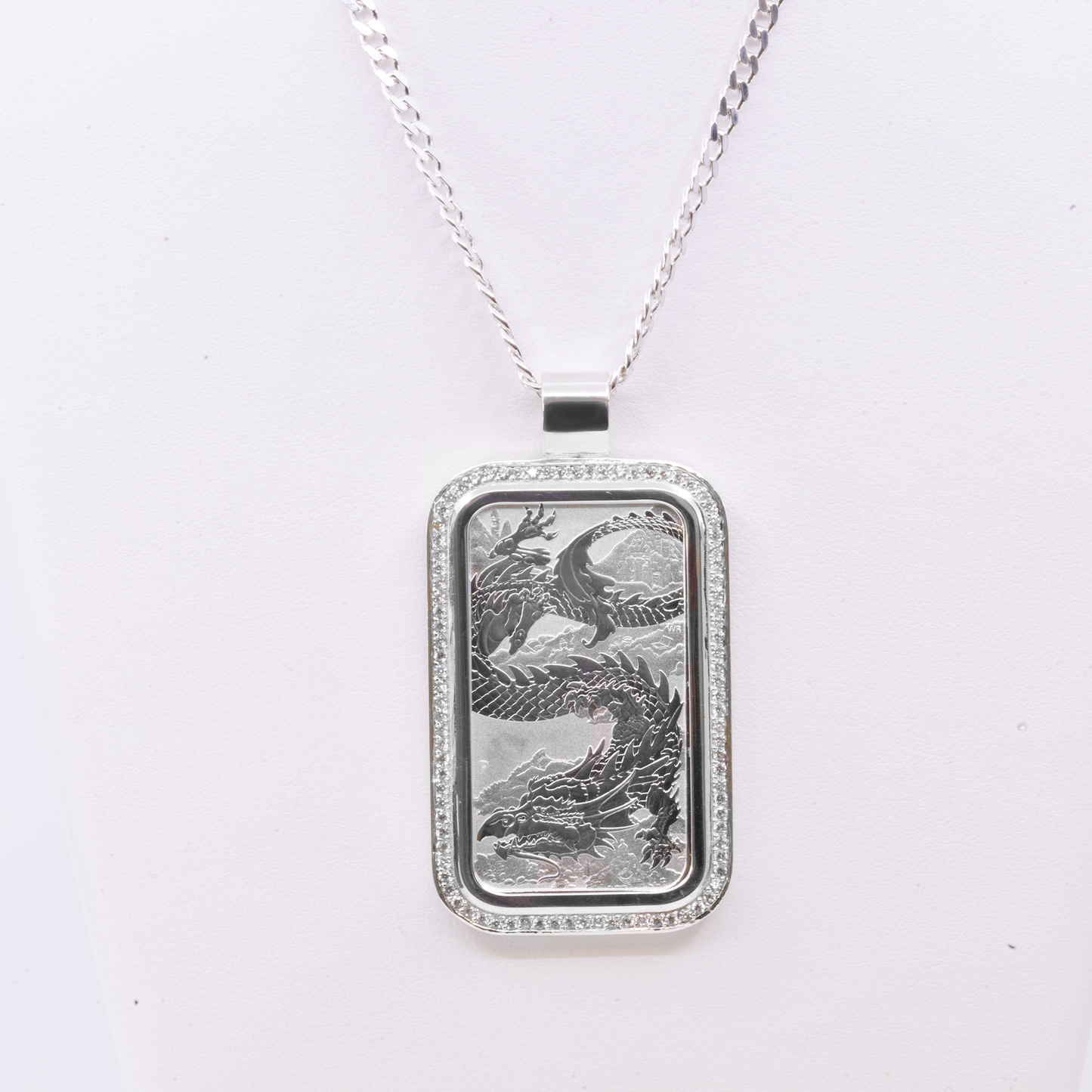 Custom Dragon Bar Pendant 1oz (large)