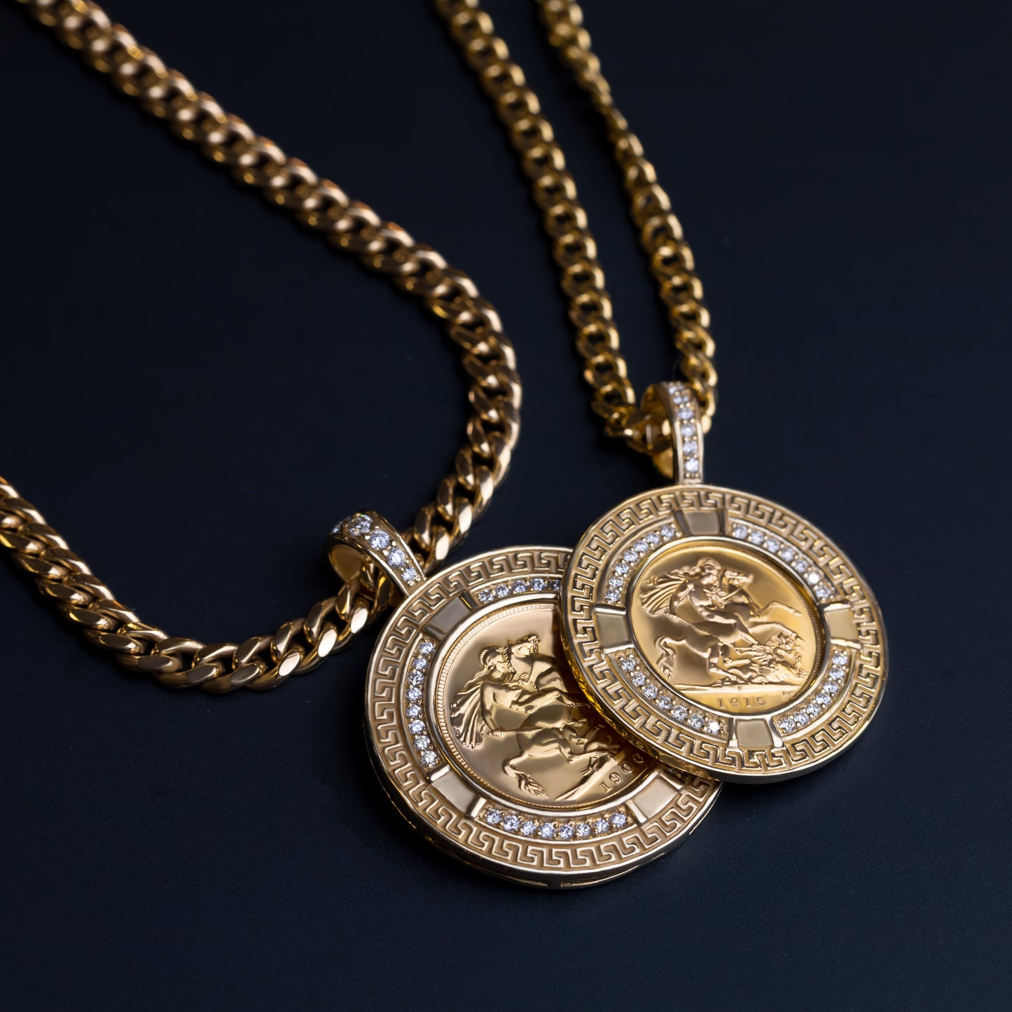 9ct Greek Sovereign Pendant
