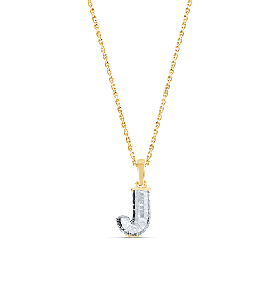 9ct Custom Diamond Letter Necklace With Chain