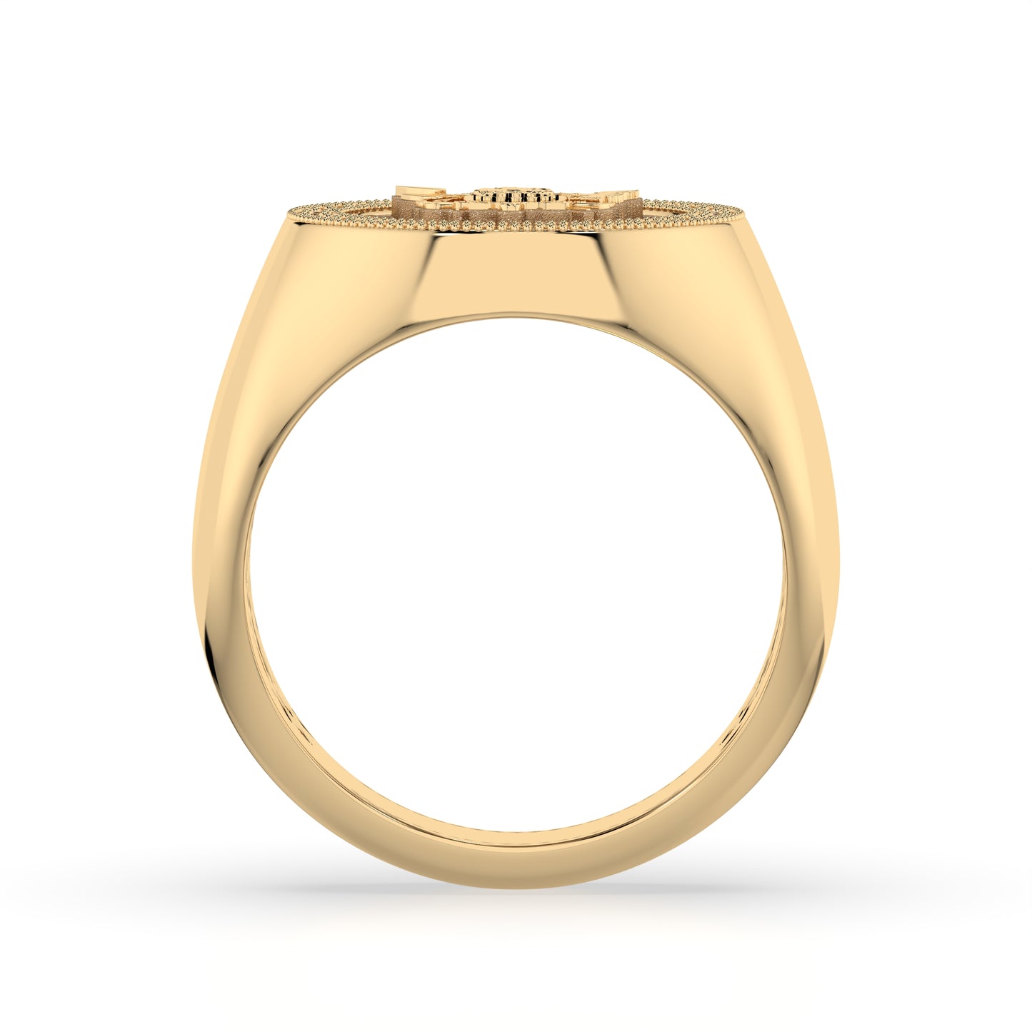 9ct Cook Island Coat of Arms Ring with Natural Diamonds