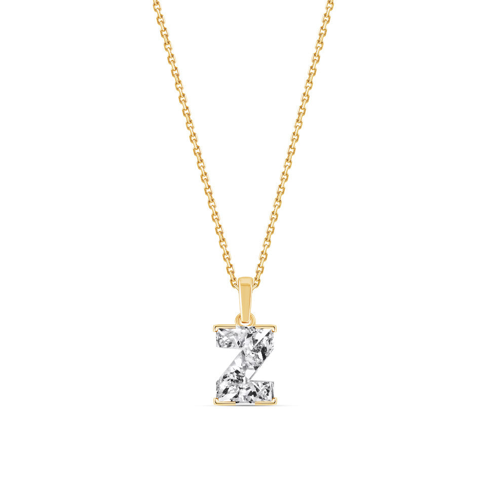 9ct Custom Diamond Letter Necklace With Chain