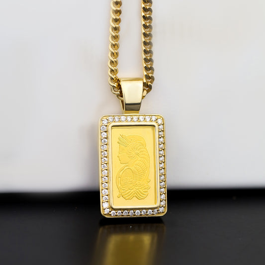 Swiss Lady Gold Pendant With Diamonds