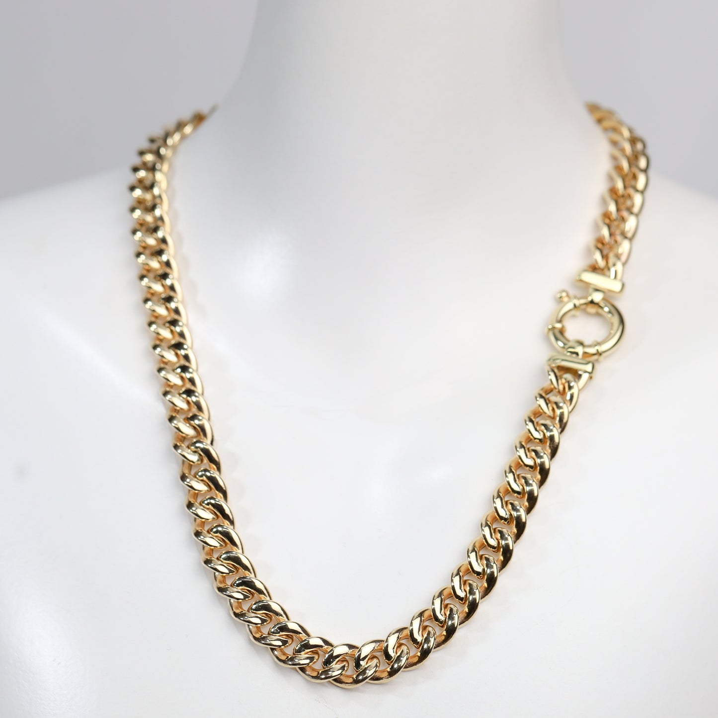 9ct Gold Hollow Curb Necklace 45cm 50cm 55cm