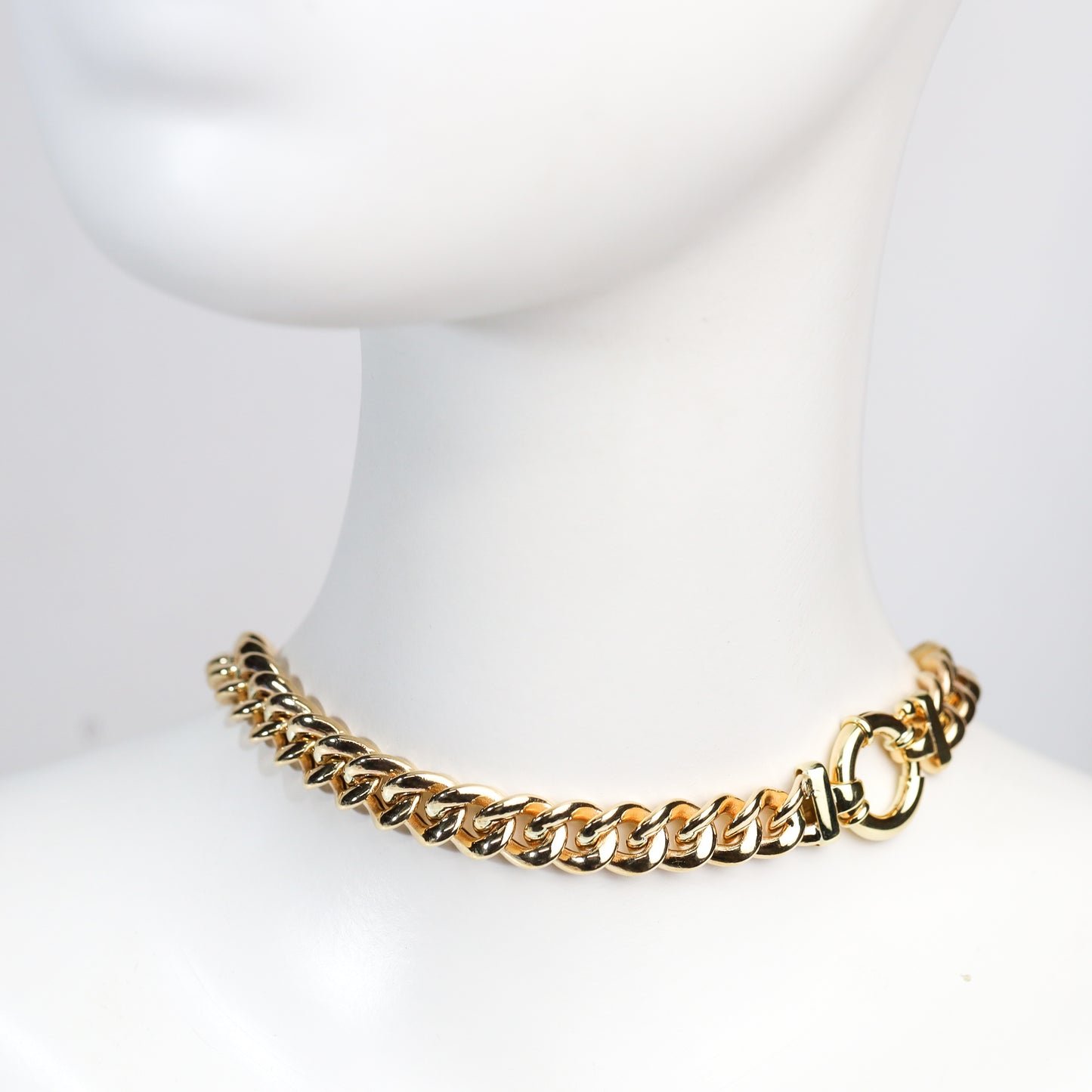 9ct Gold Hollow Curb Necklace 45cm 50cm 55cm