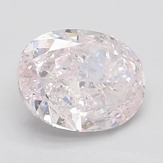 1.34ct Oval Natural Diamond (Colour Light Pink, Clarity I2, Cut GD, GIA Certified)