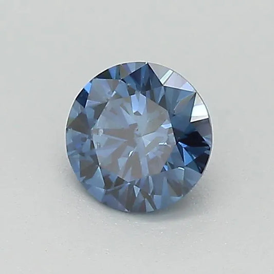 0.43ct Round Lab Grown Diamond (Fancy Deep Blue, Clarity I1, Cut VG, IGI)