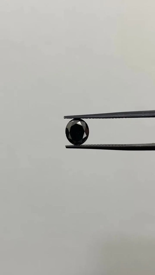 1.09ct Oval Natural Diamond (Colour Fancy Black, Clarity VVS2, Cut EX, GIA Certified)