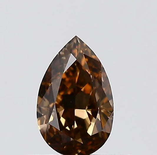 0.31ct Pear Natural Diamond (Colour Brown, Clarity SI1, Cut VG, IGI Certified)