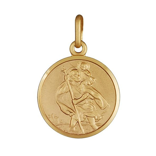 9ct Gold St Christopher 16mm pendant