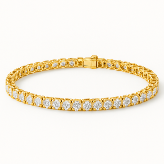 9ct Yellow Gold Tennis Bracelet