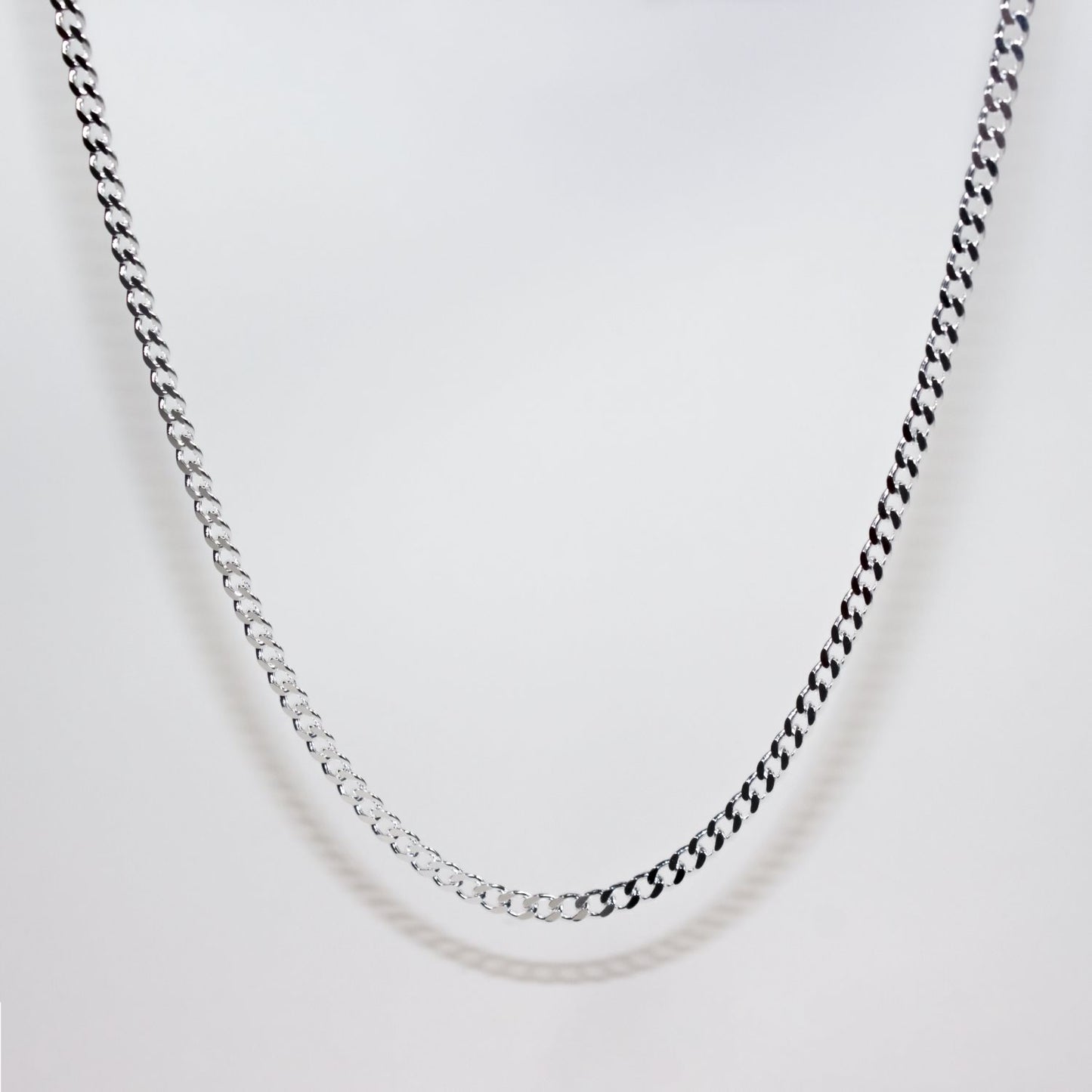 Sterling Silver Diamond Cut Curb Link Chain 3.3mm