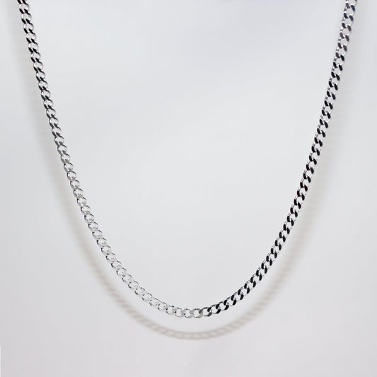 Sterling Silver Diamond Cut Curb Link Chain 3.3mm