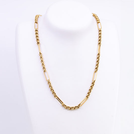 9ct Gold Hollow Link Necklace