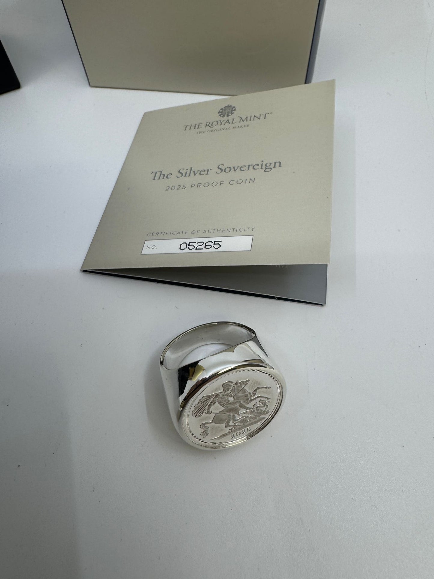 Silver Full Sovereign Plain Ring