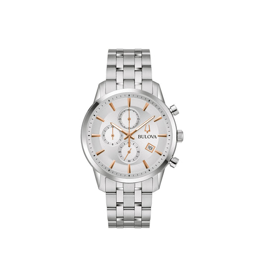 Bulova Sutton Chronograph Silver Tone Dial