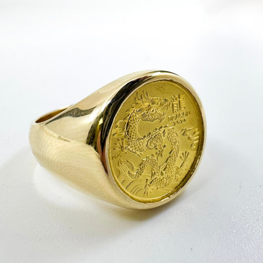Gold Dragon Year Ring