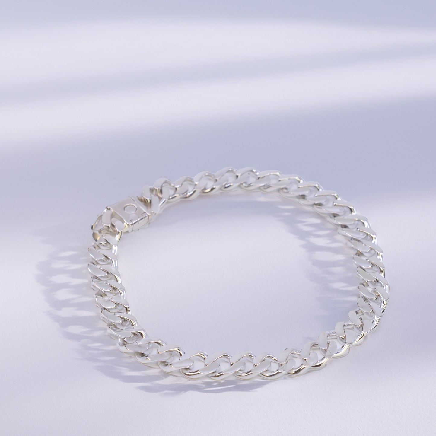 Sterling Silver Curb Link Bracelet With Special Clasp