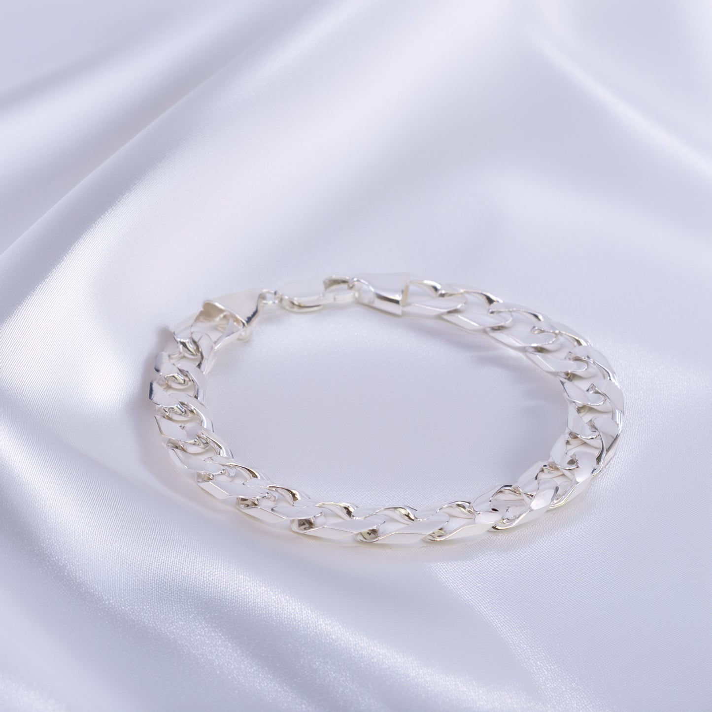 Sterling Silver Flat Curb Link Bracelet