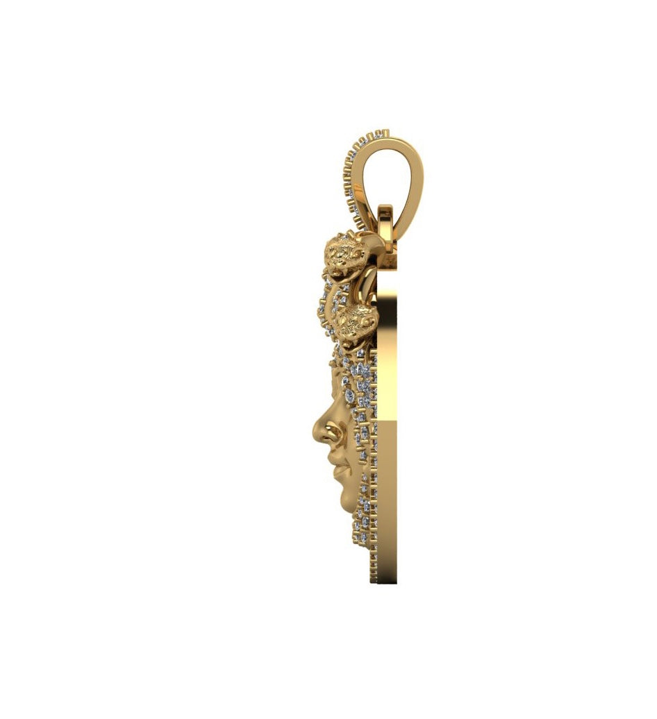 9ct Medusa Head Pendant