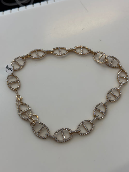 Iced out Gucci Link Necklace