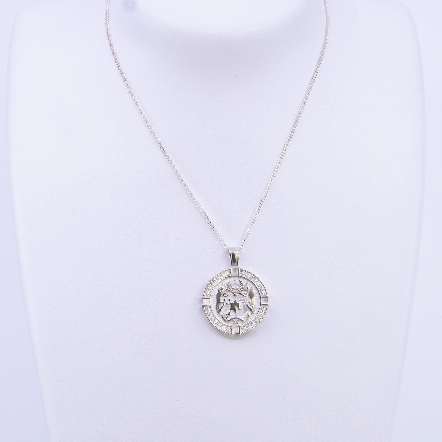 Sterling Silver Tongan Pendant With CZ