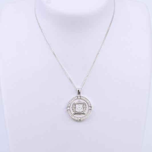 Sterling Silver Samoan Pendant With CZ