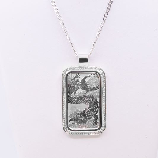 Custom Dragon Bar Pendant 1oz (large)
