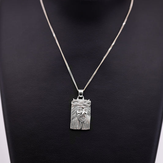 Sterling Silver Jesus Pendant