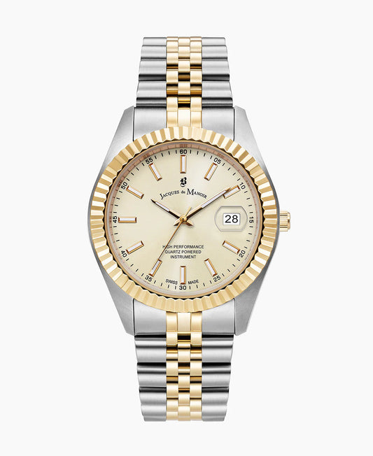 Inspiration Business Two Tone Golden Champagne Dial 40mm