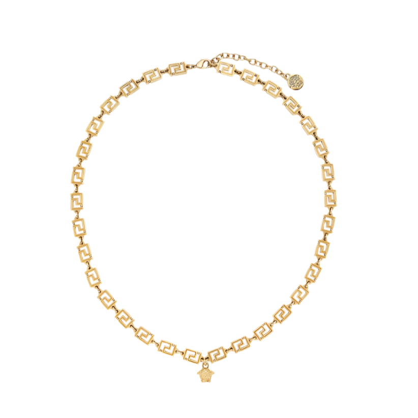 Medusa Greek Key Necklace