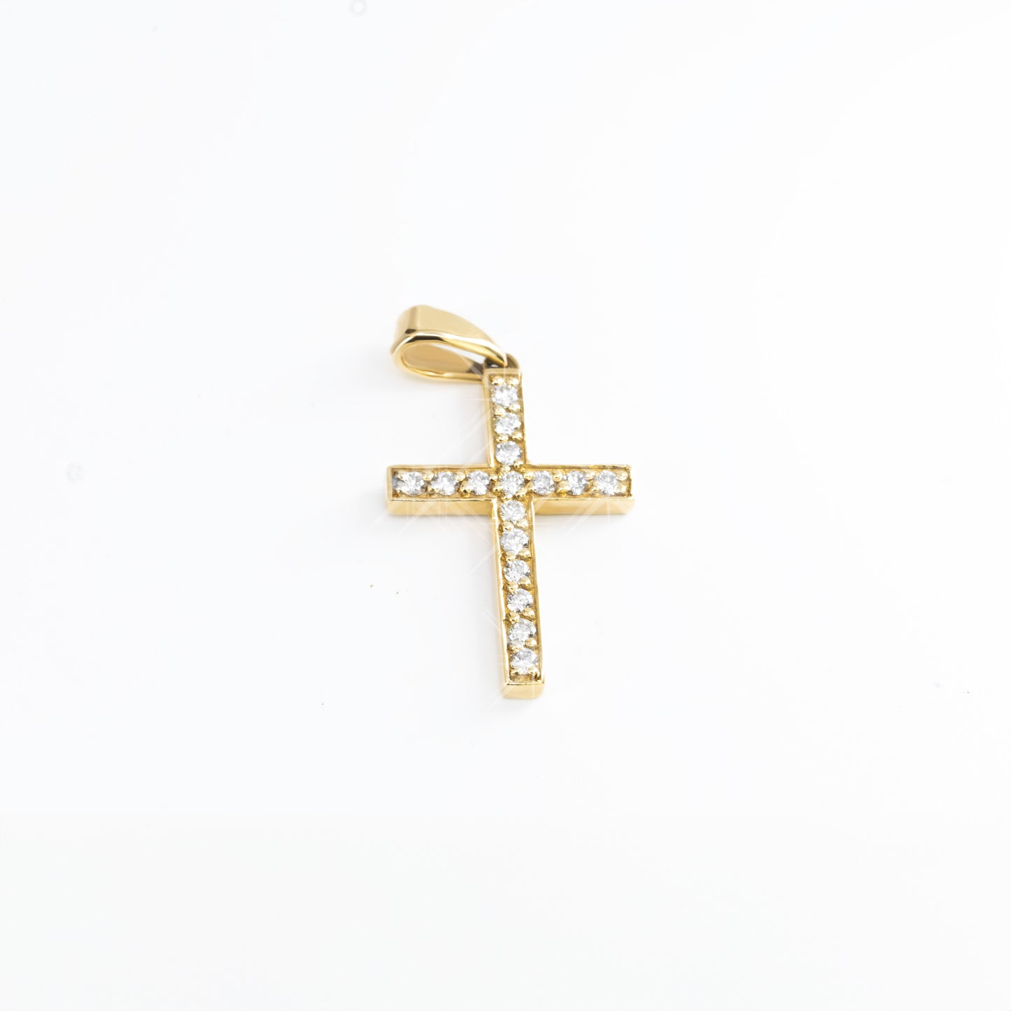 9ct Cross With Diamonds