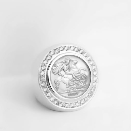 Full Sovereign Silver with Cz Stones