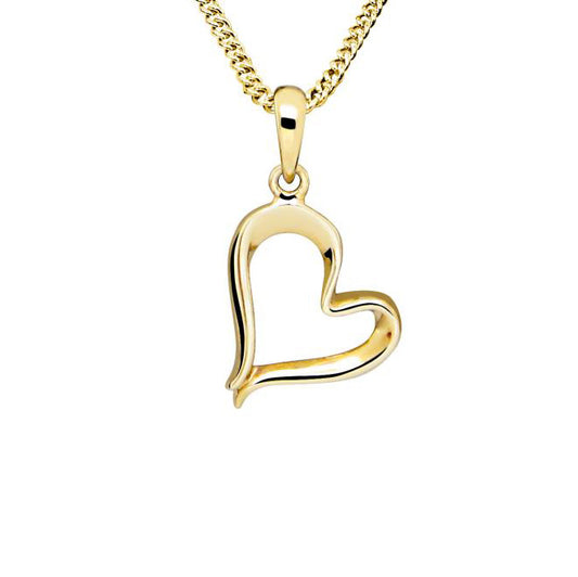 9ct Yellow Gold Heart Pendant