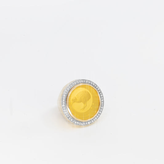 9ct Kiwi Ring with 22ct Gold Coin