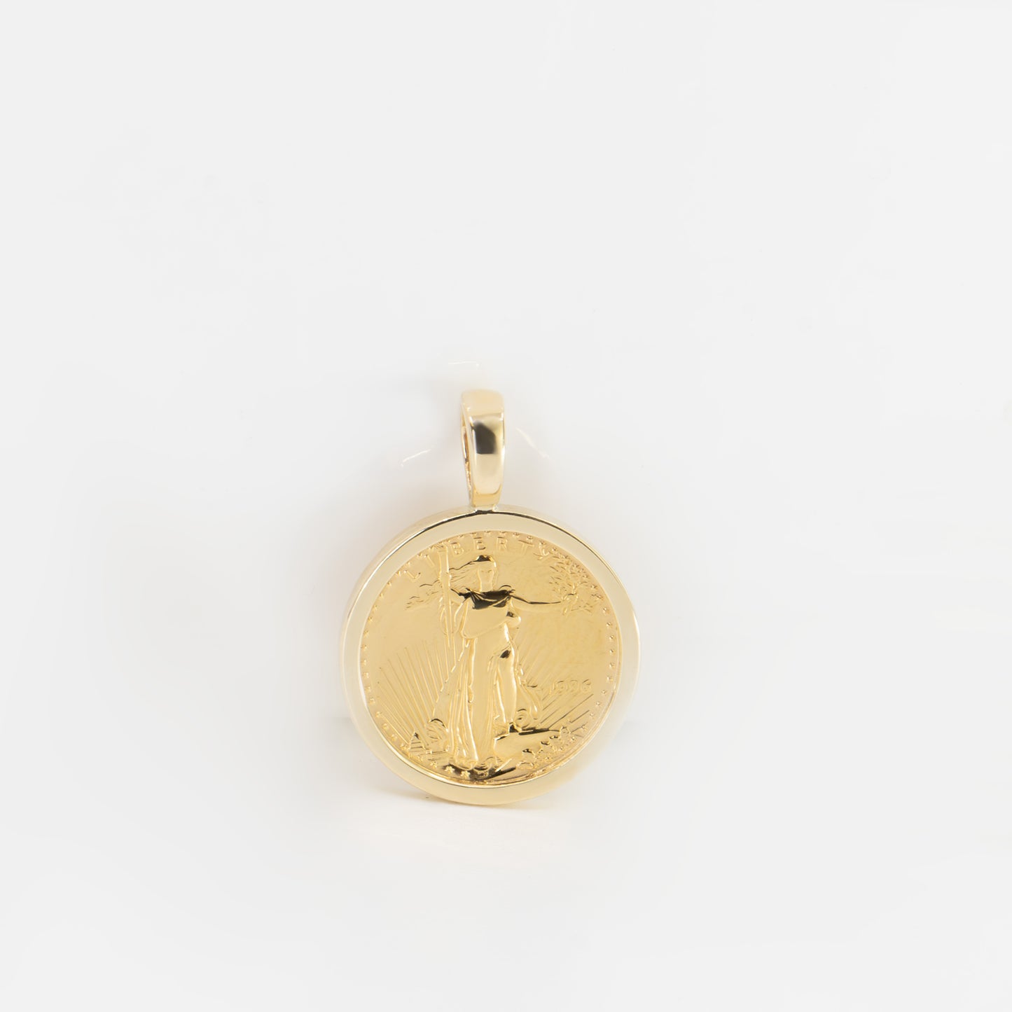 Liberty City Fine Gold Coin Pendant