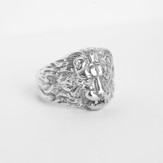 Sterling Silver Lion Ring