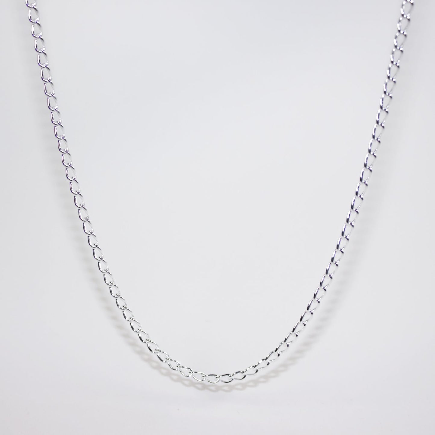 Sterling Silver Long Curb Link Chain 3.5mm