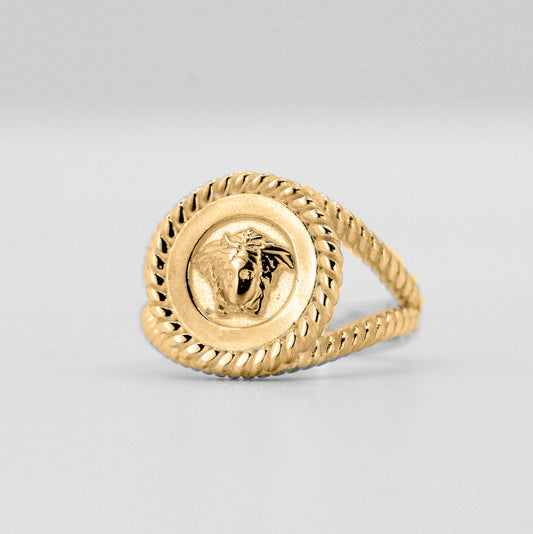 9ct Gold Twist Medusa Ring