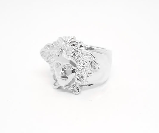 Sterling Silver Medusa Head Ring
