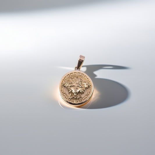 9ct Medusa Plain Gold Pendant