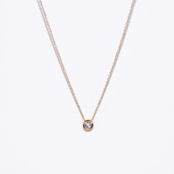 9ct Solitarie Diamond Necklace