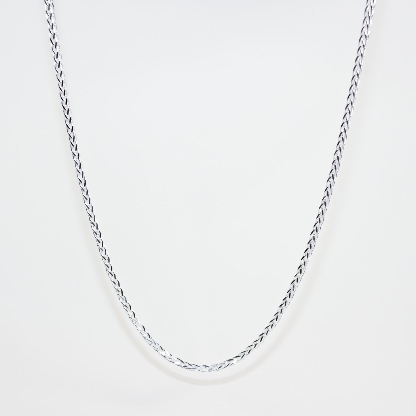 Sterling Silver Diamond Cut Wheat Chain