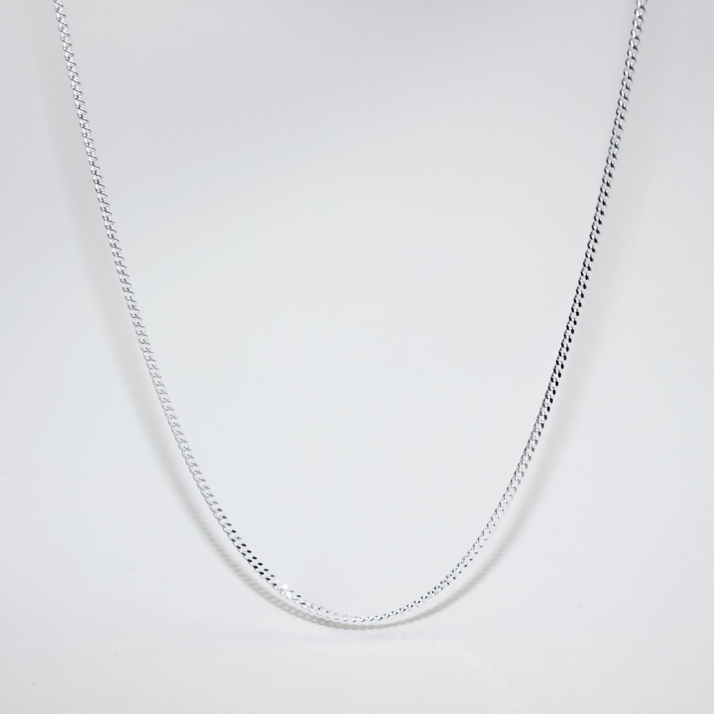 Sterling Silver Diamond Cut Curb Link Chain 2mm